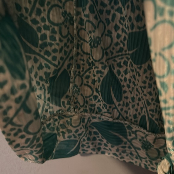 Ladies, sheer blouse, long sleeve with a photo on the side, the bottom - Picture 4 of 5